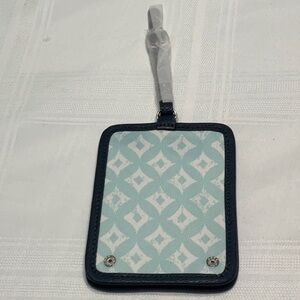 thirty-one Stylish Mint and White Luggage Tag